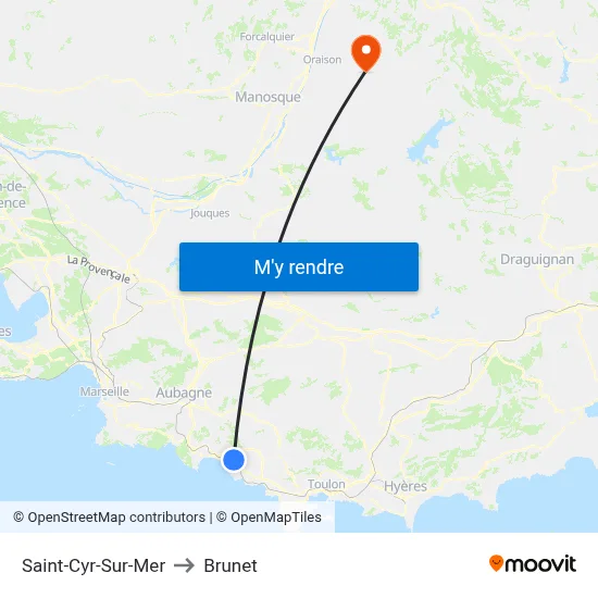 Saint-Cyr-Sur-Mer to Brunet map