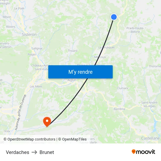 Verdaches to Brunet map