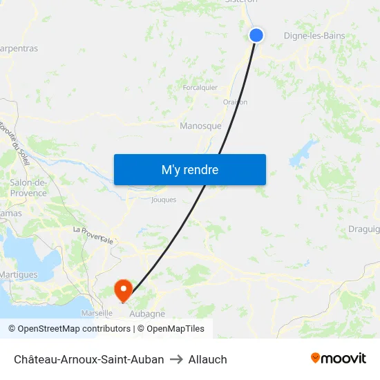 Château-Arnoux-Saint-Auban to Allauch map
