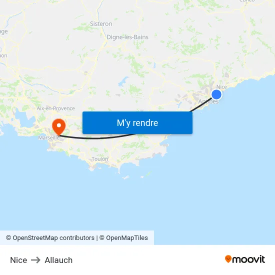 Nice to Allauch map