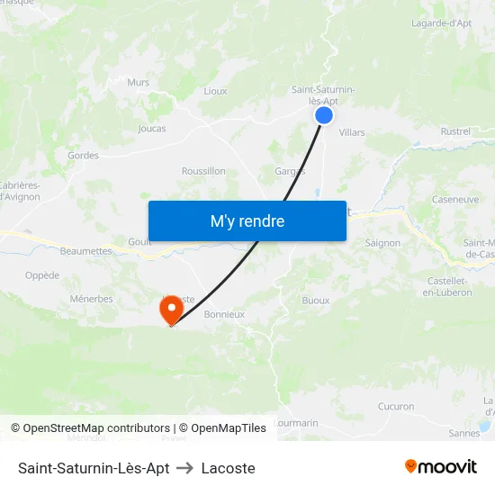 Saint-Saturnin-Lès-Apt to Lacoste map