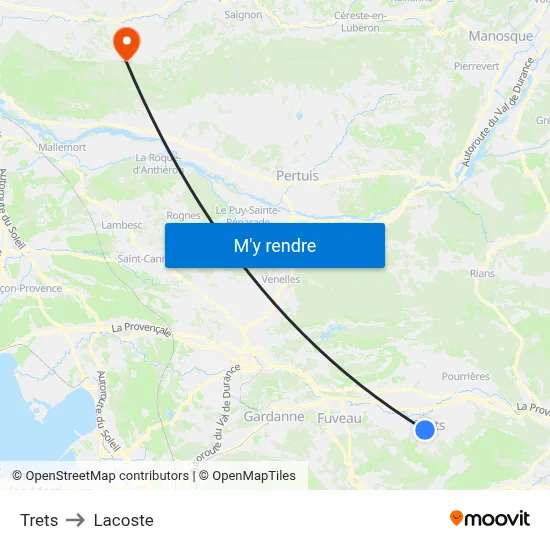 Trets to Lacoste map