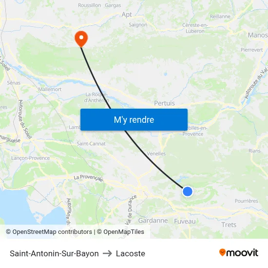 Saint-Antonin-Sur-Bayon to Lacoste map