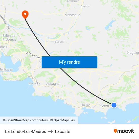 La Londe-Les-Maures to Lacoste map