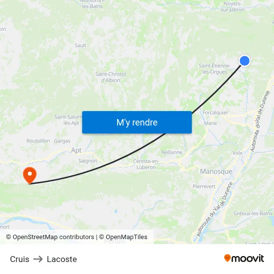 Cruis to Lacoste map
