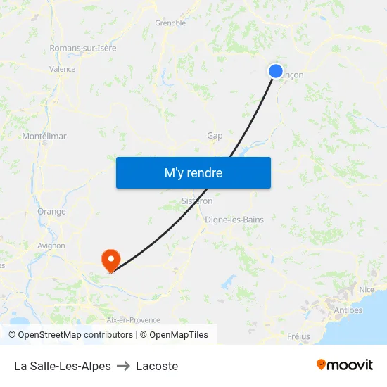 La Salle-Les-Alpes to Lacoste map