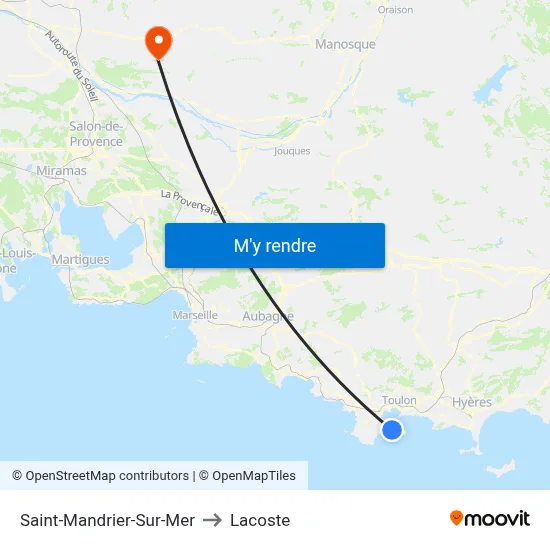 Saint-Mandrier-Sur-Mer to Lacoste map