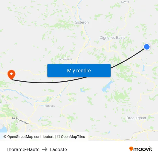Thorame-Haute to Lacoste map