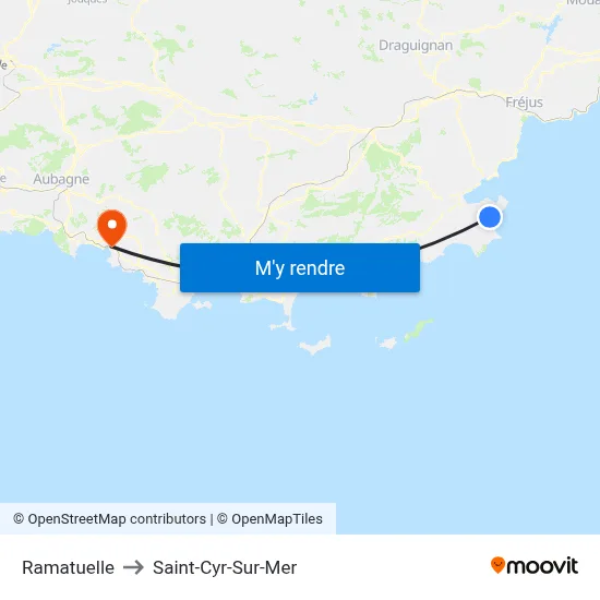 Ramatuelle to Saint-Cyr-Sur-Mer map