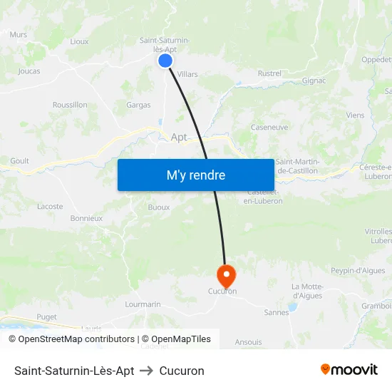 Saint-Saturnin-Lès-Apt to Cucuron map