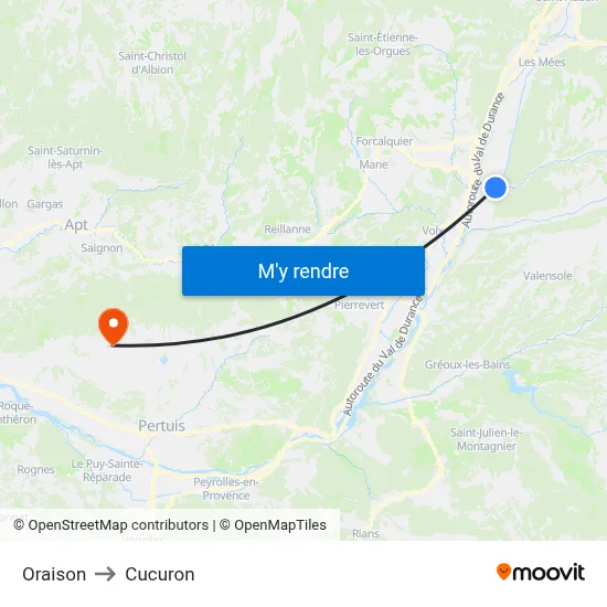 Oraison to Cucuron map