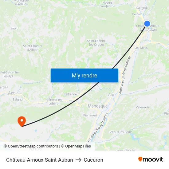 Château-Arnoux-Saint-Auban to Cucuron map