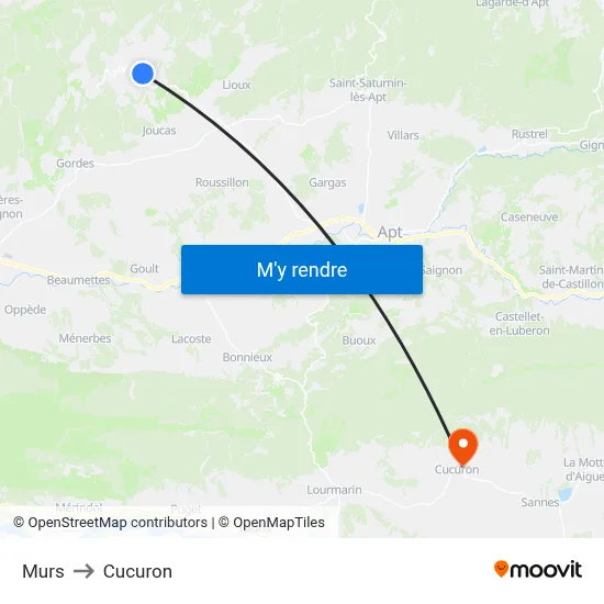Murs to Cucuron map
