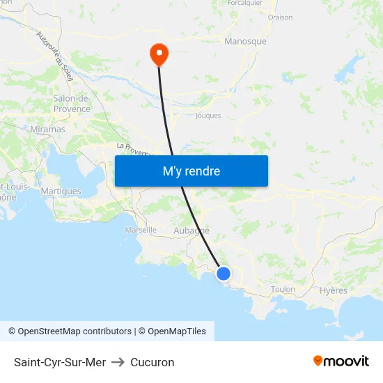 Saint-Cyr-Sur-Mer to Cucuron map