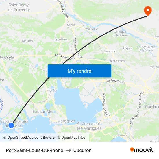 Port-Saint-Louis-Du-Rhône to Cucuron map