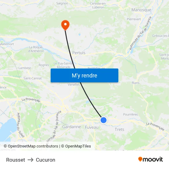 Rousset to Cucuron map