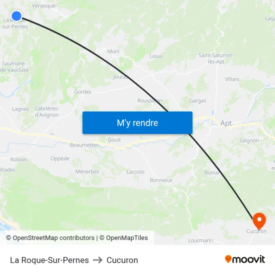 La Roque-Sur-Pernes to Cucuron map
