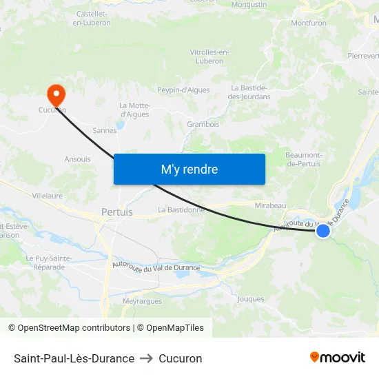 Saint-Paul-Lès-Durance to Cucuron map