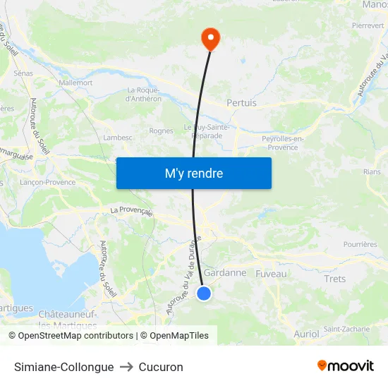 Simiane-Collongue to Cucuron map