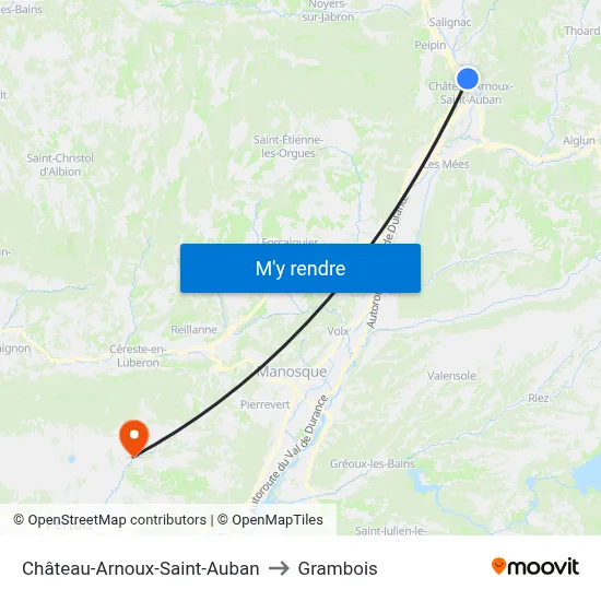 Château-Arnoux-Saint-Auban to Grambois map