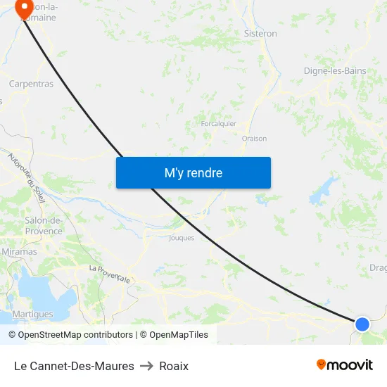 Le Cannet-Des-Maures to Roaix map