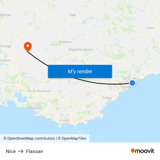 Nice to Flassan map