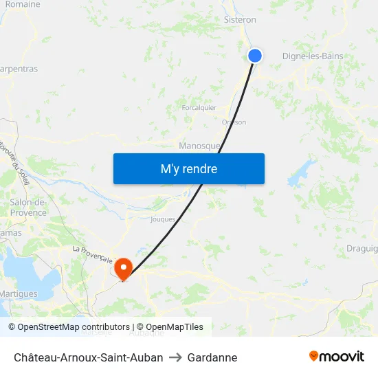 Château-Arnoux-Saint-Auban to Gardanne map
