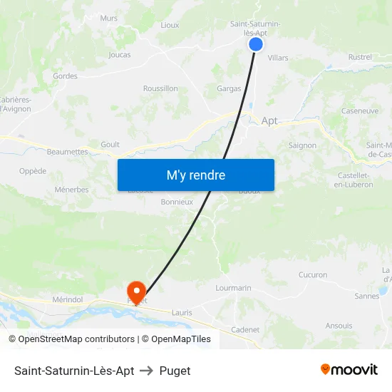Saint-Saturnin-Lès-Apt to Puget map