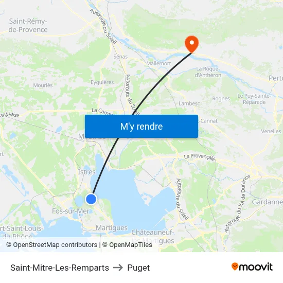 Saint-Mitre-Les-Remparts to Puget map