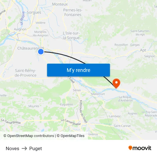 Noves to Puget map