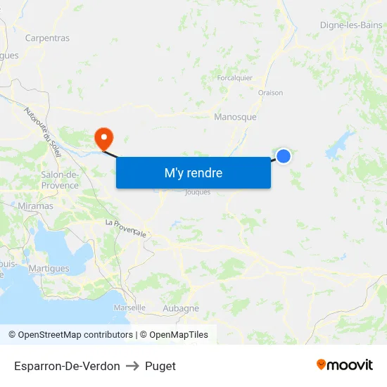 Esparron-De-Verdon to Puget map