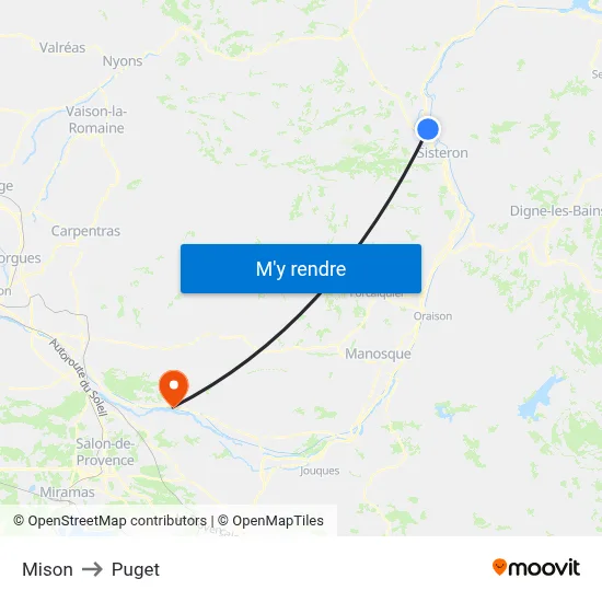 Mison to Puget map