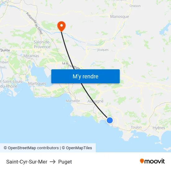 Saint-Cyr-Sur-Mer to Puget map