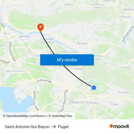 Saint-Antonin-Sur-Bayon to Puget map