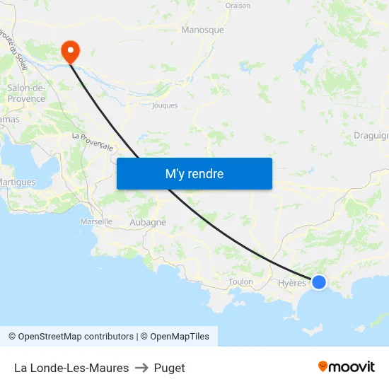 La Londe-Les-Maures to Puget map