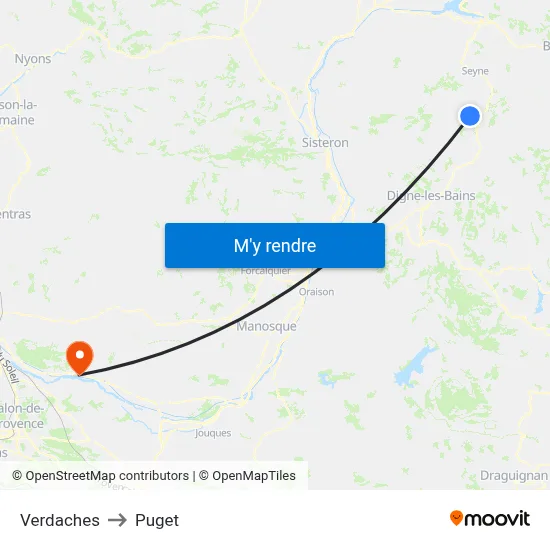 Verdaches to Puget map
