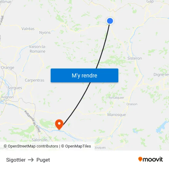 Sigottier to Puget map