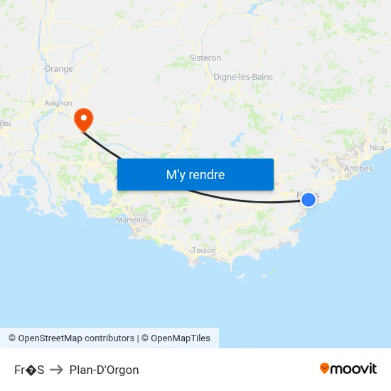 Fr�S to Plan-D'Orgon map