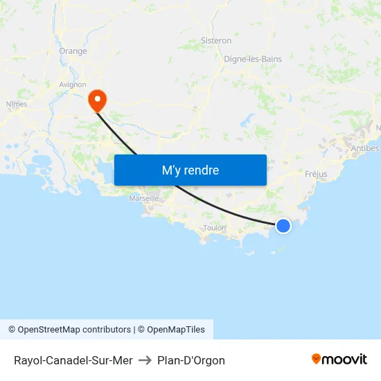 Rayol-Canadel-Sur-Mer to Plan-D'Orgon map