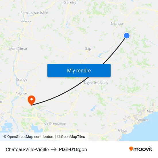 Château-Ville-Vieille to Plan-D'Orgon map
