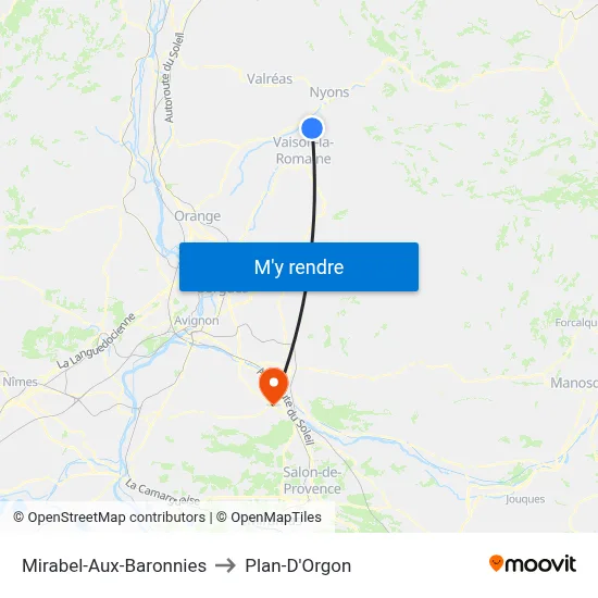 Mirabel-Aux-Baronnies to Plan-D'Orgon map