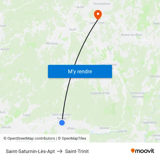 Saint-Saturnin-Lès-Apt to Saint-Trinit map