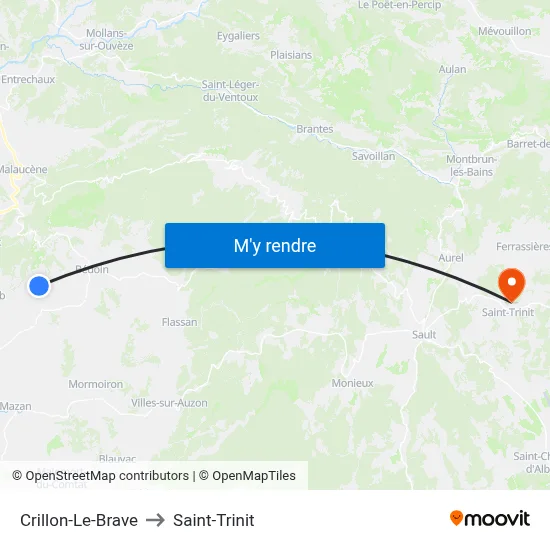 Crillon-Le-Brave to Saint-Trinit map