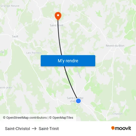 Saint-Christol to Saint-Trinit map