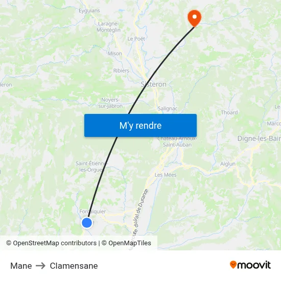 Mane to Clamensane map