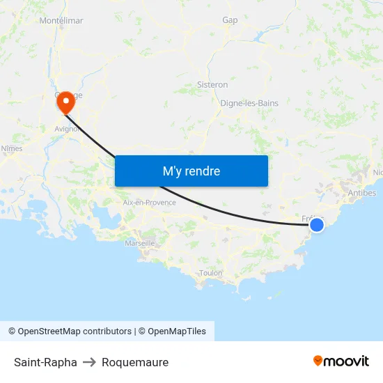Saint-Rapha to Roquemaure map