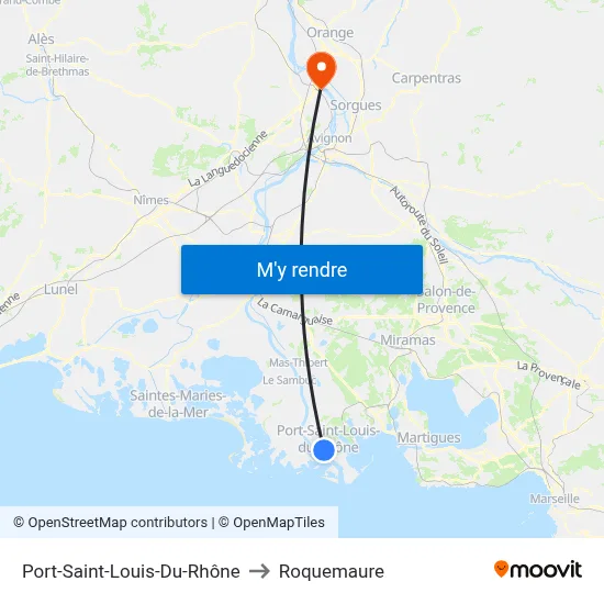 Port-Saint-Louis-Du-Rhône to Roquemaure map