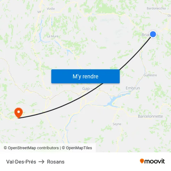 Val-Des-Prés to Rosans map