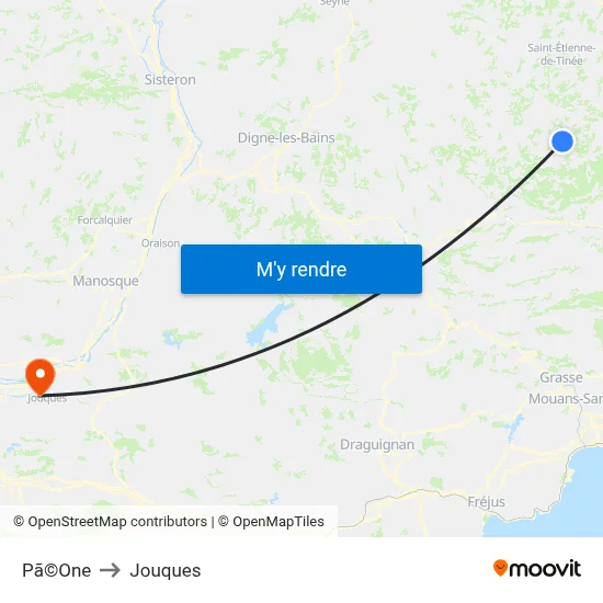 Pã©One to Jouques map