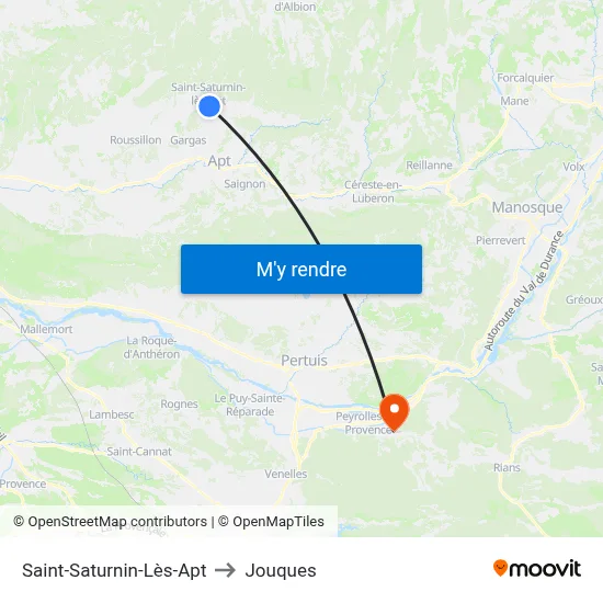 Saint-Saturnin-Lès-Apt to Jouques map